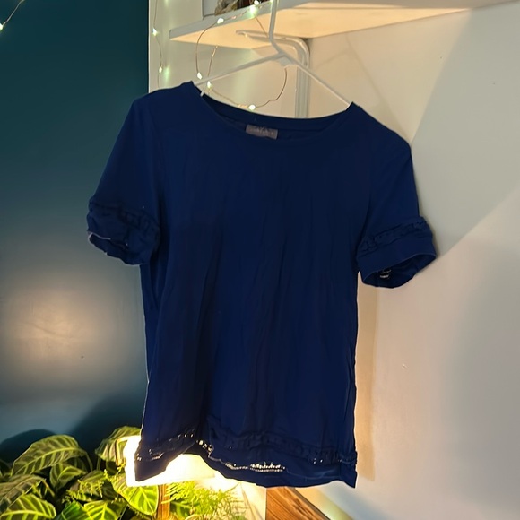 T-shirt Femme Laura Scott - Taille XL - Neuf Avec étiquette (NWT) - Brodé Violet